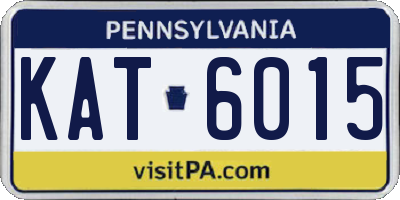 PA license plate KAT6015