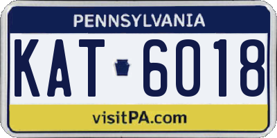 PA license plate KAT6018