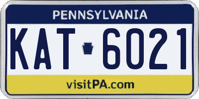 PA license plate KAT6021