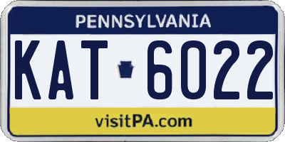 PA license plate KAT6022