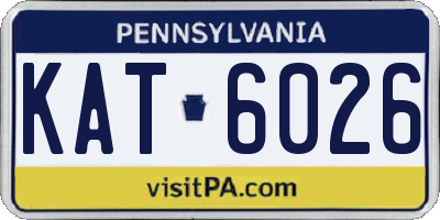 PA license plate KAT6026