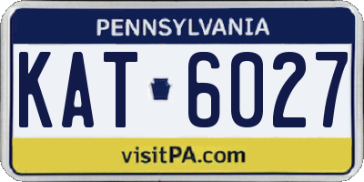 PA license plate KAT6027
