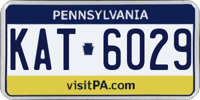 PA license plate KAT6029