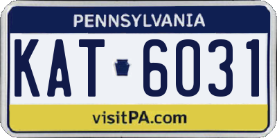 PA license plate KAT6031