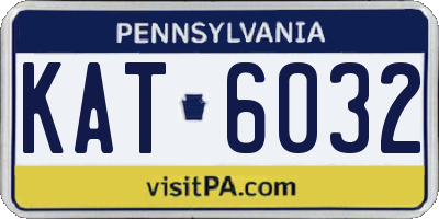 PA license plate KAT6032