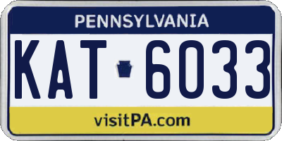 PA license plate KAT6033