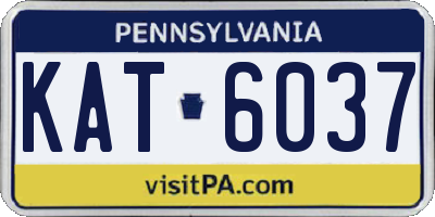 PA license plate KAT6037