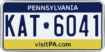 PA license plate KAT6041