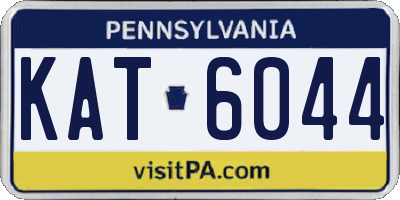 PA license plate KAT6044
