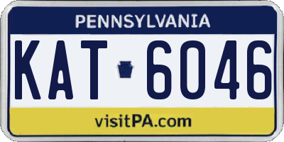 PA license plate KAT6046