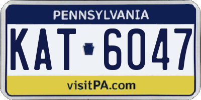 PA license plate KAT6047