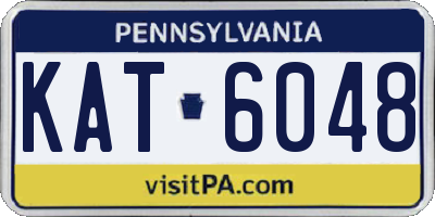 PA license plate KAT6048