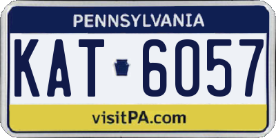PA license plate KAT6057