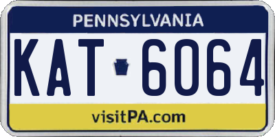 PA license plate KAT6064