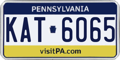 PA license plate KAT6065