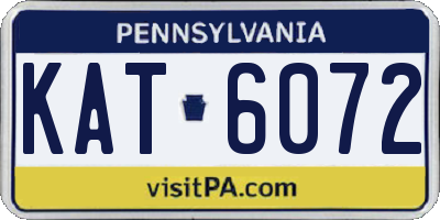 PA license plate KAT6072