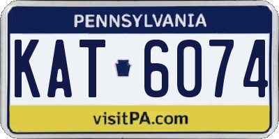 PA license plate KAT6074