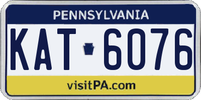 PA license plate KAT6076