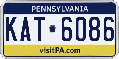 PA license plate KAT6086