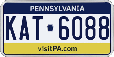 PA license plate KAT6088