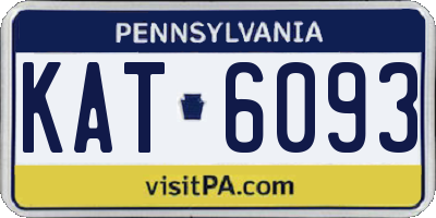 PA license plate KAT6093