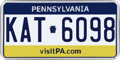 PA license plate KAT6098