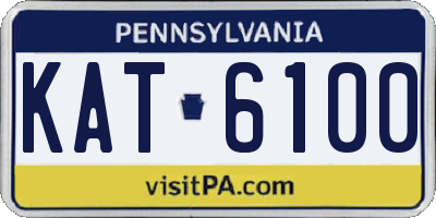 PA license plate KAT6100