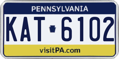 PA license plate KAT6102
