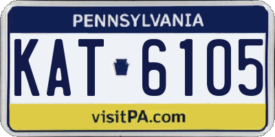 PA license plate KAT6105