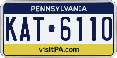 PA license plate KAT6110