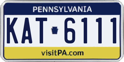 PA license plate KAT6111