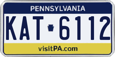 PA license plate KAT6112