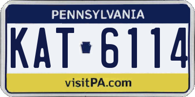 PA license plate KAT6114