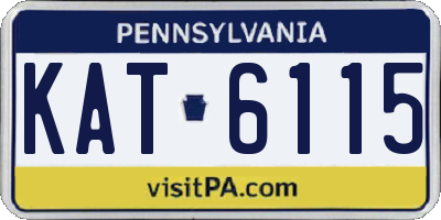 PA license plate KAT6115