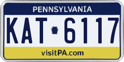 PA license plate KAT6117