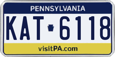 PA license plate KAT6118