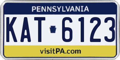 PA license plate KAT6123