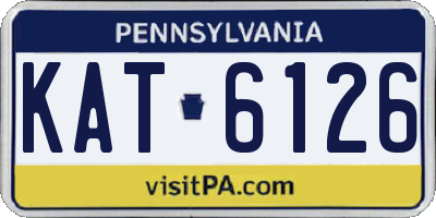 PA license plate KAT6126
