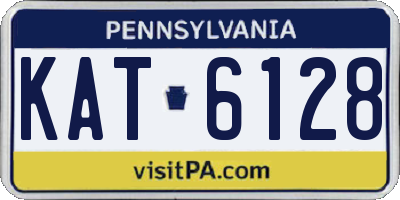 PA license plate KAT6128