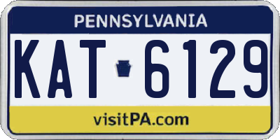 PA license plate KAT6129