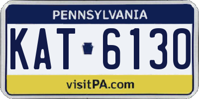 PA license plate KAT6130
