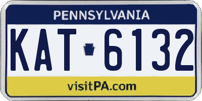 PA license plate KAT6132