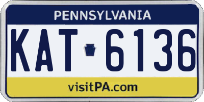 PA license plate KAT6136