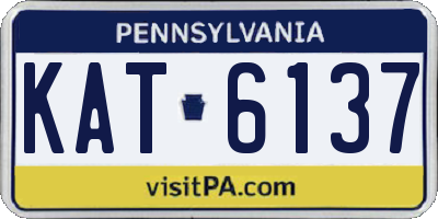 PA license plate KAT6137