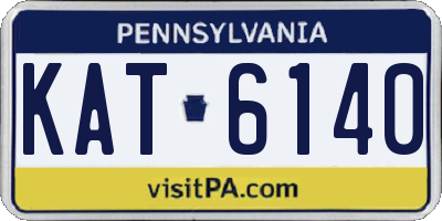 PA license plate KAT6140