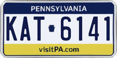 PA license plate KAT6141