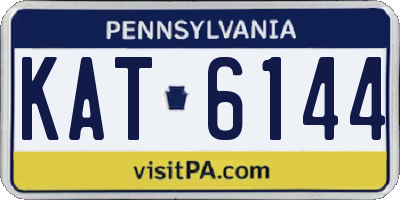 PA license plate KAT6144