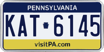 PA license plate KAT6145