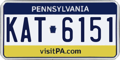 PA license plate KAT6151