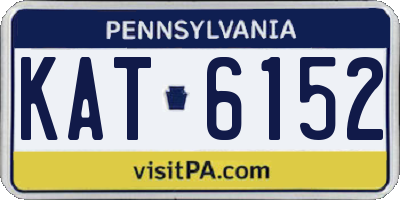 PA license plate KAT6152